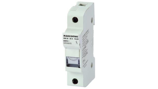 Socomec 100A Rail Mount Fuse Holder for 22 x 58mm Fuse, 3P+N, 690V | 57035004
