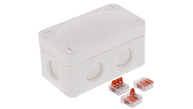 WISKA COMBI 206 Series Black RAL 9001 Polypropylene Junction Box, IP67, IP66, 4 Terminals, 85 mm, 49 mm 51 mm | 10109902