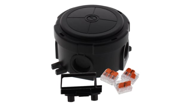 WISKA Black RAL 9005 Polypropylene Junction Box, IP66, IP67, 4 Terminals, 49 mm, 49 mm 57 mm | 10110636