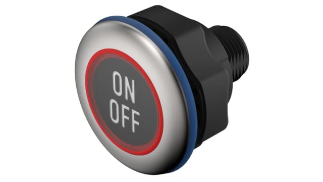 EAO Capacitive switch Latching NO Illuminated, Green, IO-Link, IP69K | 84-ACKS-B12-04BB