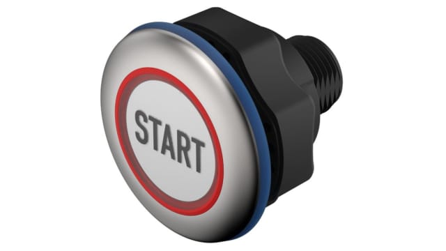 EAO Capacitive switch Latching NO Illuminated, Green, IO-Link, IP69K | 84-ACKS-C17-04C4