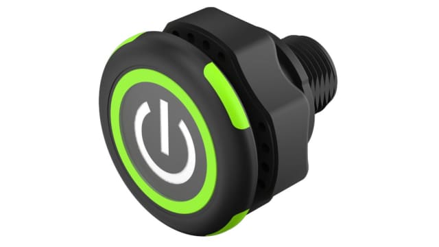 EAO Capacitive switch Latching NO Illuminated, Red, Green, IO-Link, IP69K | 84-ASKS-B14-04A0