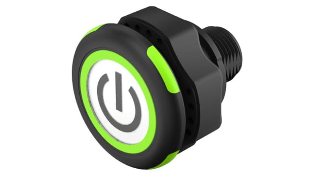 EAO Capacitive switch Latching NO Illuminated, Red, Green, IO-Link, IP69K | 84-ASKS-C16-04A6