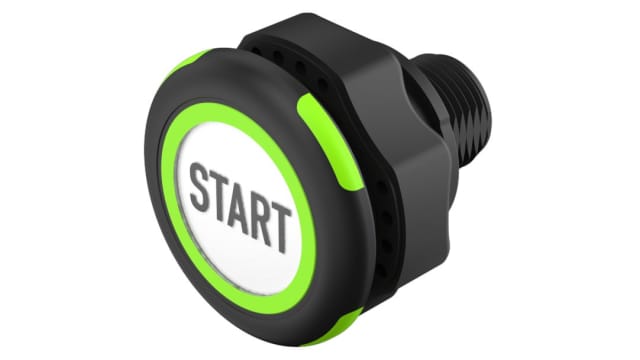 EAO Capacitive switch Latching NO Illuminated, Red, Green, IO-Link, IP69K | 84-ASKS-C17-04A7