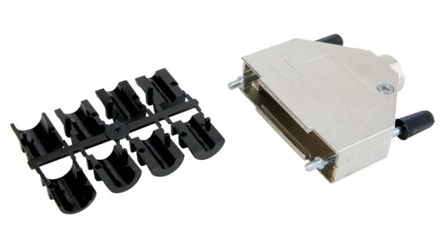 CONEC 165X Series Zinc Alloy Straight D-Sub Backshell, 9 Way Strain Relief | 165X02609XE