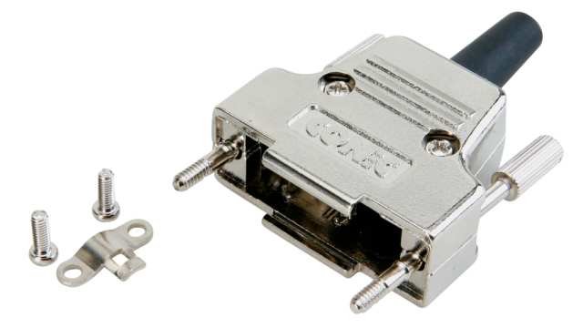 CONEC 165X Series Gadolinium Zinc Alloy Straight D-Sub Backshell, 9 Way Strain Relief | 165X17309X