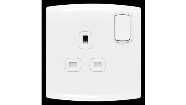 Contactum White 1 Gang Plug Socket, 13 A Indoor | ALF4346WHW