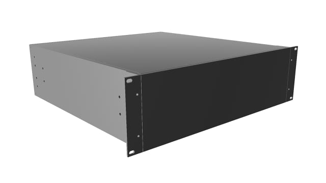 Hammond, 3 U 19 in Rack Mount Case RM Ventilated 133 mm, 422 mm 457 mm | RM3U1918SBK