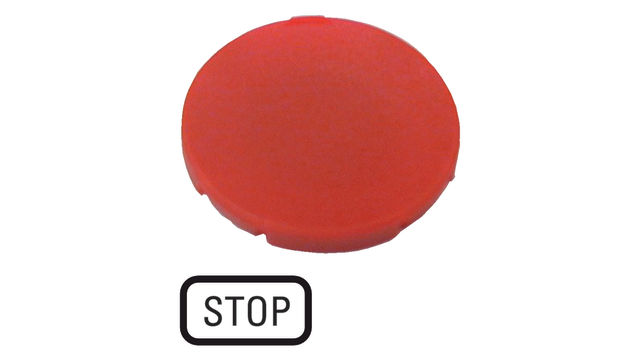 Eaton Button Plate for Use with M30C-FD-X, M30C-FDR-X, M22-DG-X, M22(S)-D-X, M22-DZ-X, M22(S)-DR-X | 218194 M22-XD-R-GB0