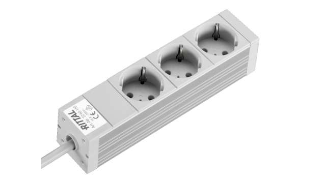Rittal 2 m 3 Socket CEE Socket Socket Strip, 250 V | 7240110
