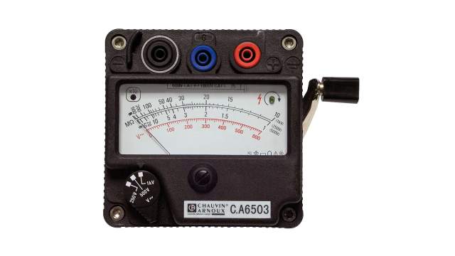 Chauvin Arnoux CA 6503 Insulation Tester, 250 V Min, 1000 V Max, 5 Ω CAT III, CAT II | P01132504