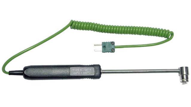 Chauvin Arnoux Type K Needle Surface Temperature Probe, 130 mm Length, 6 mm Diameter, 450 °C Max | P03652919