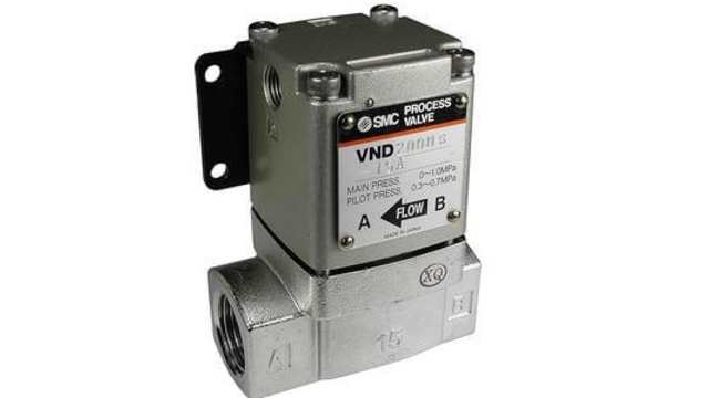 SMC Cylinder type Pneumatic Operated Process Valve, 9.7 bar, Female 1 in | VND400DS-F25A-L