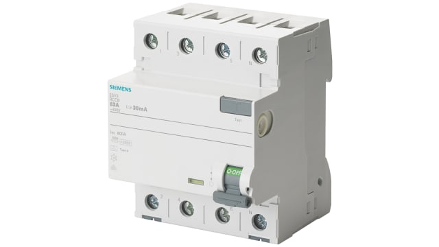 Siemens 5SV3342 RCCB, 25A, 4 Pole, 30mA, Type A, 400V ac | 5SV3342-6GV01