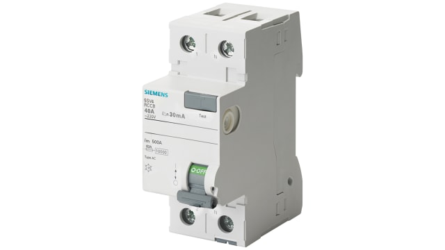 Siemens 5SV4316 RCCB, 63A, 2 Pole, 30mA, Type AC, 230V ac | 5SV4316-0