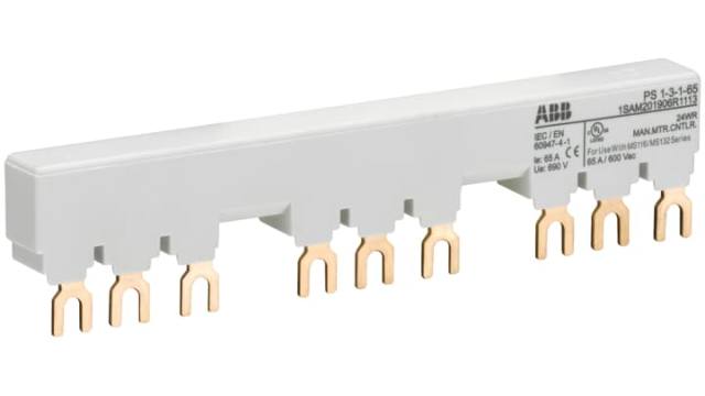 ABB PS1-3-1-65 3 Phase Busbar Cover, 690 V | 1SAM201906R1113 PS1-3-1-65