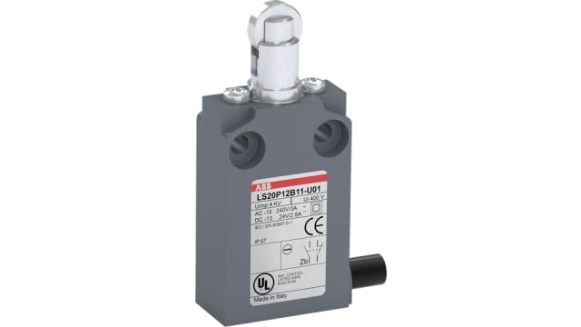 ABB Limit Switch, IP67, 600V ac Max, 10A Max | 1SBV015912R3801 LS20P12B11-U01