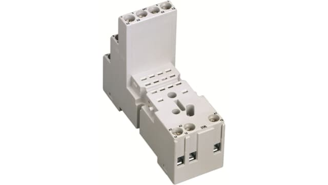 ABB CR-M 2 Pin DIN Rail Relay Socket, for use with CR-M Interface Relay | 1SVR405651R1100 CR-M2LS