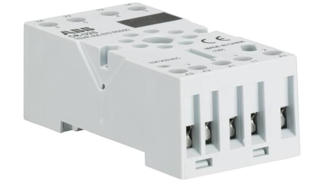 ABB CR-U 2 Pin DIN Rail Relay Socket, for use with CR-U Interface Relay | 1SVR405670R0000 CR-U2S