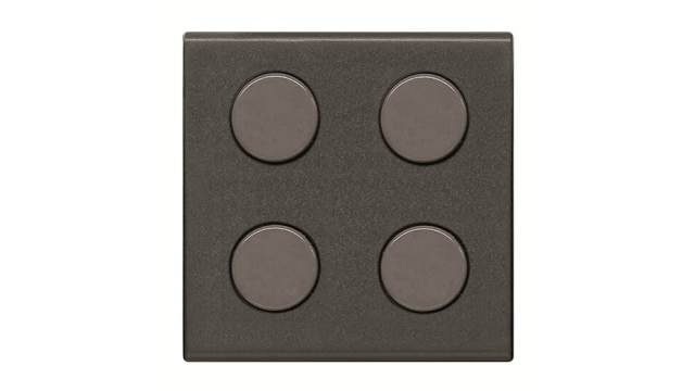 ABB Anthracite 4 Gang Cover Plate Plastic Cover Plate | 2CLA622640N1801 SR-4-AMAN