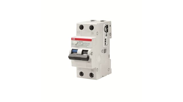 ABB Residual Current Circuit Breaker with Overload Protection, 16 A Current Rating, 2-Pole, Type AC, RCBO DSH201 Range, | 2CSR255170R1164 DSH201 C16 A30