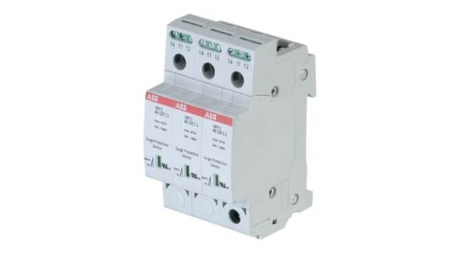 ABB, OVR Surge Protection Device 480V ac Maximum Voltage Rating 40 kA Maximum Surge Current T2 Surge Protective Device | 2CTB802345R3300 OVR T2 3L 40-550 P TS U