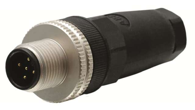 ABB Circular Connector, 5 Contacts, Cable, M12 Connector, Plug, Male, IP65, 2TLA Series | 2TLA020055R1100 M12-C02