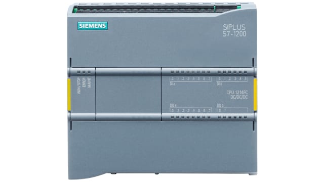 Siemens SIPLUS S7-1200 CPU 1214FC Series PLC CPU for Use with SIPLUS S7-1200, Relay Output, 16-Input, Analog Input | 6AG1214-1HF40-5XB0