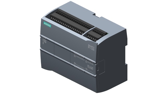 Siemens SIPLUS S7-1200 CPU 1215C Series PLC CPU for Use with SIPLUS S7-1200, Relay Output, 16-Input, Analog Input | 6AG1215-1HG40-2XB0