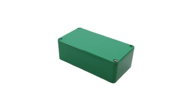 Hammond 1590 Series Green Green Lid Die Cast Aluminium Enclosure, IP54 38 mm, 113 mm, 61 mm | 1590B2GR