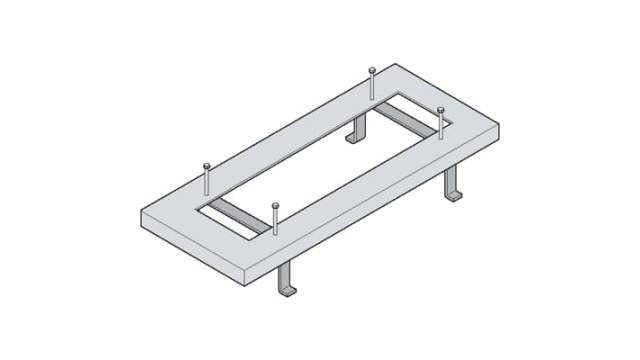ABB Gemini Series Steel Enclosure Frame, 31 mm H, 578 mm W, 696 mm L For Use With Enclosure | 1SL0436A00