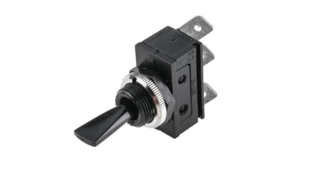 Bulgin Toggle Switch, Panel Mount, On-Off-On, SPDT | C1720HOAAD