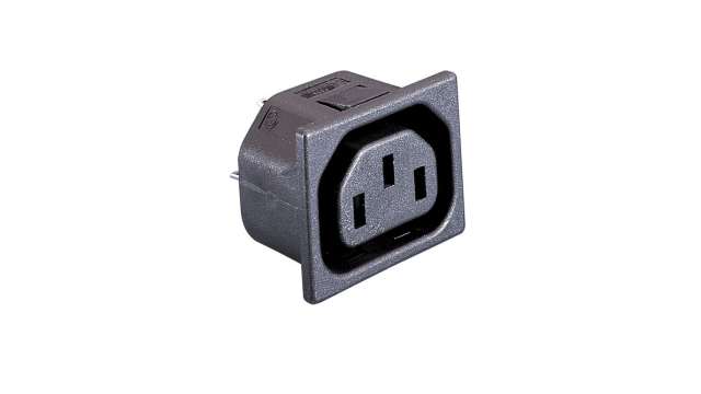 Bulgin F (Outlet) Panel Mount IEC Connector, 250 V Male, Fuse Size 5 x 20 mm, 10A | PX0695/20/63