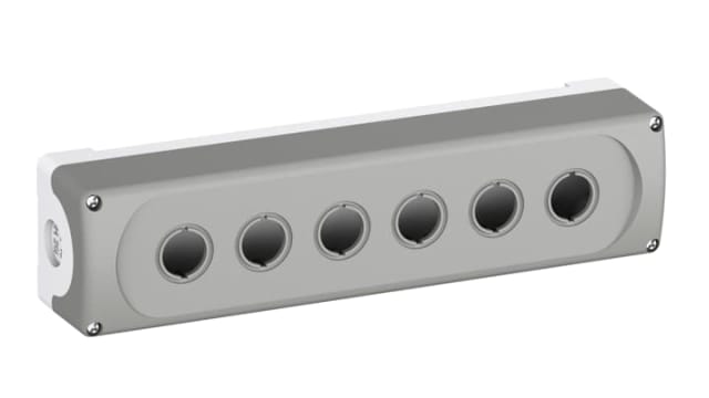 ABB Grey Plastic MEP6 Control Station Enclosure - 6 Hole 22.5 mm Diameter | 1SFA611816R1000 MEP6-0