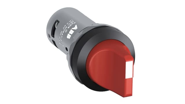 ABB Short Handle Selector Switch - (1 NO/1 NC) 22.5 mm Cutout Diameter Illuminated 2 Positions | 1SFA619202R1071