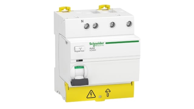 Schneider Electric Acti9 iIG40K RCCB, 40A, 3+N Pole, 300mA, Type AC, 380 → 415V ac | A9R79740