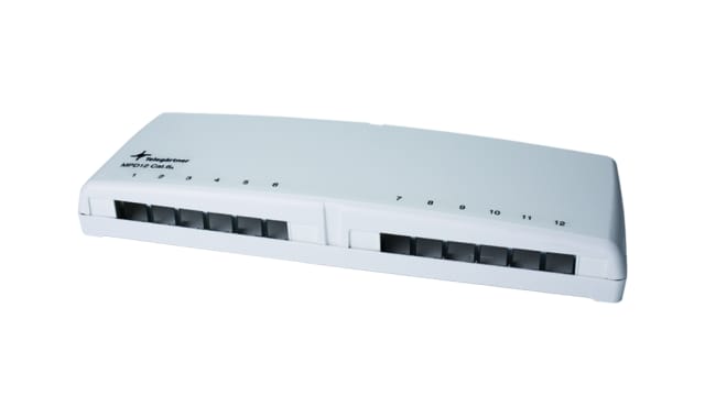 Telegartner Telegartner Data Series 12 Port RJ Patch Panel 110 mm White | H02000A0106