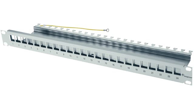 Telegartner Telegartner Data Series 24 Port RJ45 RJ Patch Panel Shielded 1 U Grey | H02025A0167
