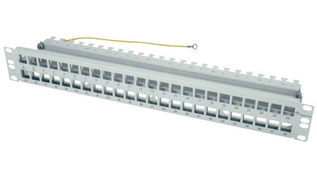 Telegartner Telegartner Data Series 48 Port RJ45 Patch Panel Shielded 1 U Light Grey | H02025A0171