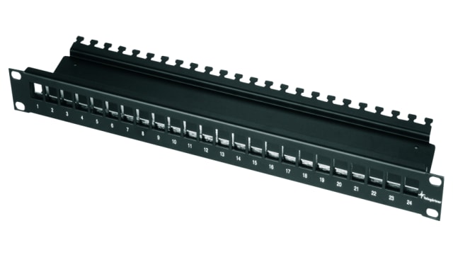 Telegartner Telegartner Data Series 24 Port RJ45 RJ Patch Panel Shielded 1 U Black | H02025A0220
