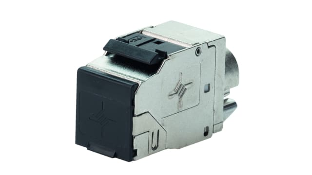 Telegartner J00029A8000 Series Ethernet Connector Male, Keystone Mount, Cat8.1 Copper Shield 1 Port 1 Way | J00029A8000