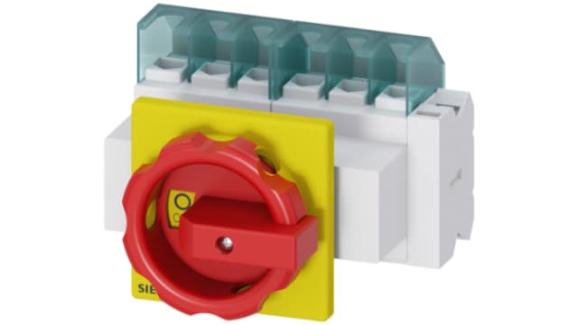 Siemens 6P Pole Panel Mount Non-Fused Switch Disconnector - 25A Maximum Current, 9.5kW Power Rating, IP65 | 3LD2103-4VP53
