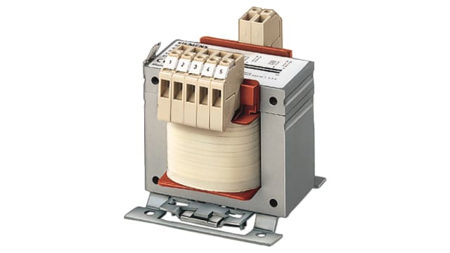 Siemens 400VA DIN Rail Panel Mount Transformer, 600V Primary, 2 x 115V Secondary | 4AM4642-8ED40-0FA0