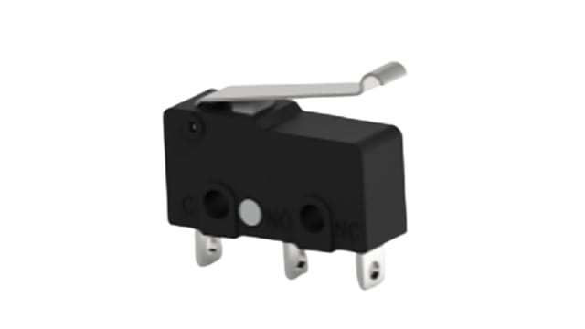 TE Connectivity Roller Snap Action Micro Switch, Solder Terminal, 3A at 30VDC, 3A at 250VAC, 5A at 125VAC, SPDT | SAJ25YXRHL147SDTSEQ