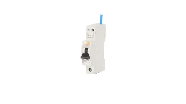 Contactum Residual Current Circuit Breaker with Overload Protection, 32 A Current Rating, 1-Pole, 30 mA Trip | CCPBR0632AB