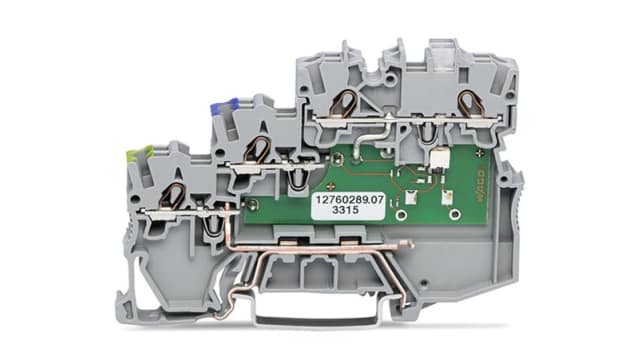 WAGO 2000-5317/1102-950 Terminal Block Grey, 1 mm², 3-Level, Cage Clamp | 2000-5317/1102-950