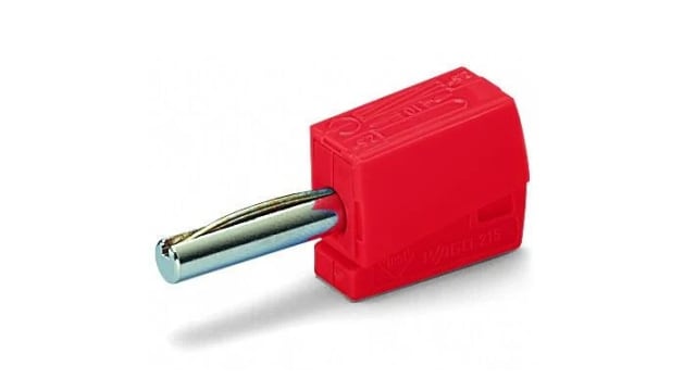 WAGO Red Male Banana Plug, 4 mm Connector, Cage Clamp Termination, 42 V | 215-212