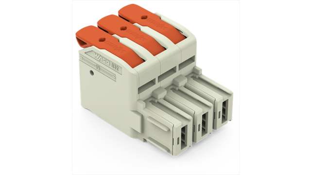 WAGO, 10.16mm Pitch, 3 Way, Pluggable Terminal Block, Female connector, 832-1103 | 832-1103