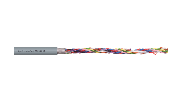 Igus CF211.PUR Series Data Cable, 0.5 mm², 20 AWG, 100m, Screened Shield, Data Cable | CF211.PUR.05.03.02 (100m)