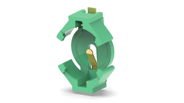 TE Connectivity Button Cell Battery Holder Top Spring Arm | 1376164-1